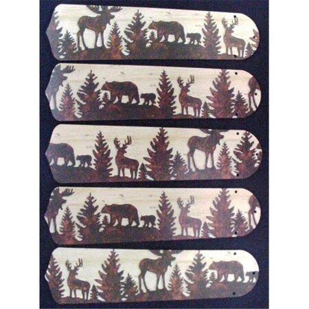 Ceiling Fan Designers Ceiling Fan Designers 52SET-ANI-BMDRC New BEAR MOOSE DEER 52" Ceiling Fan BLADES ONLY 52SET-ANI-BMDRC